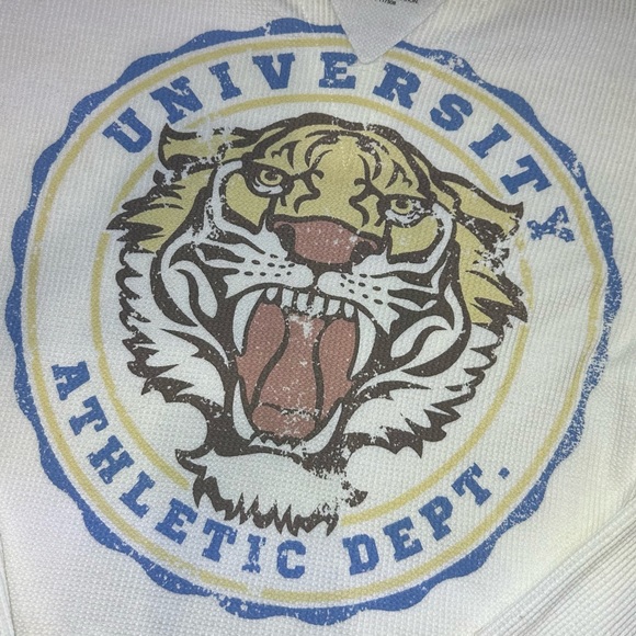 Zoe + Liv University Athletic Department Tiger Crest waffle long sleeve XS or XL - Picture 2 of 11